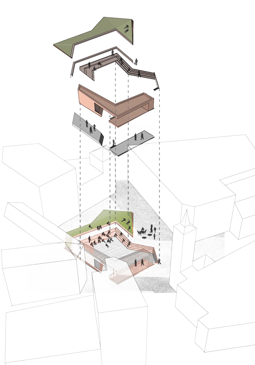 javier mugueta, mugueta arquitectos, arquitectura verde, talavera, concurso, ganador, axonometrico, arquitectura, pamplona, Lima, Peru, españa